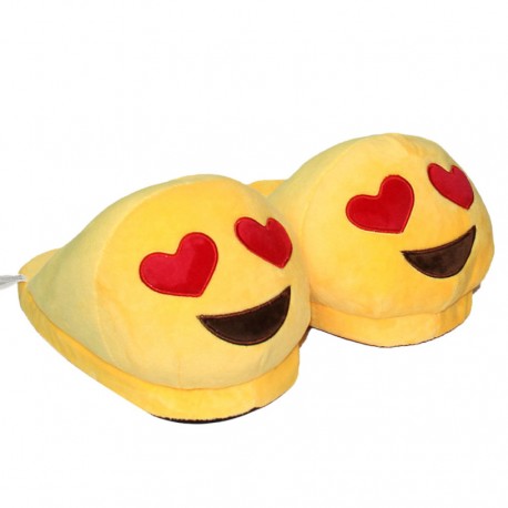 Chaussons Pantoufles Emoji Amoureux