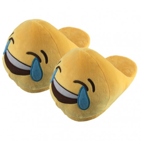 Chaussons Pantoufles Emoji Mort de Rire