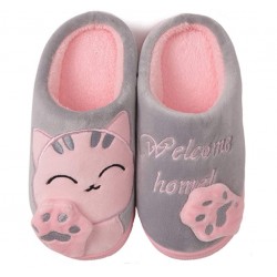 Chaussons Pantoufles Chat Rose