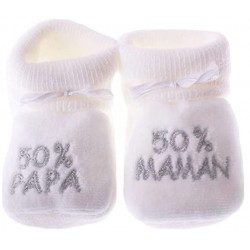 Chaussons bébé brodés