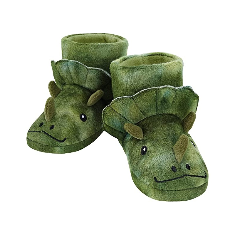 Chaussons dinosaure en maille - Vert des Highlands