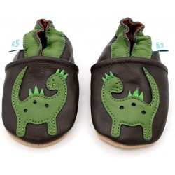 Chaussons Pantoufles Dinosaure en cuir pour les enfants