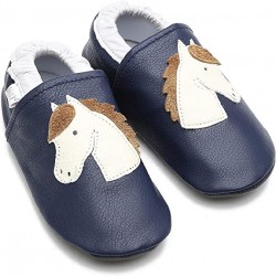 Chaussons Pantoufles Cheval en cuir