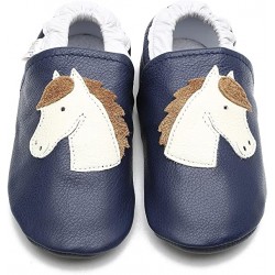 Chaussons Pantoufles Cheval en cuir