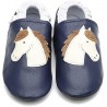 Chaussons Pantoufles Cheval en cuir