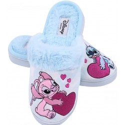 Chaussons fille pantoufle en forme Stitch - Disney bleu