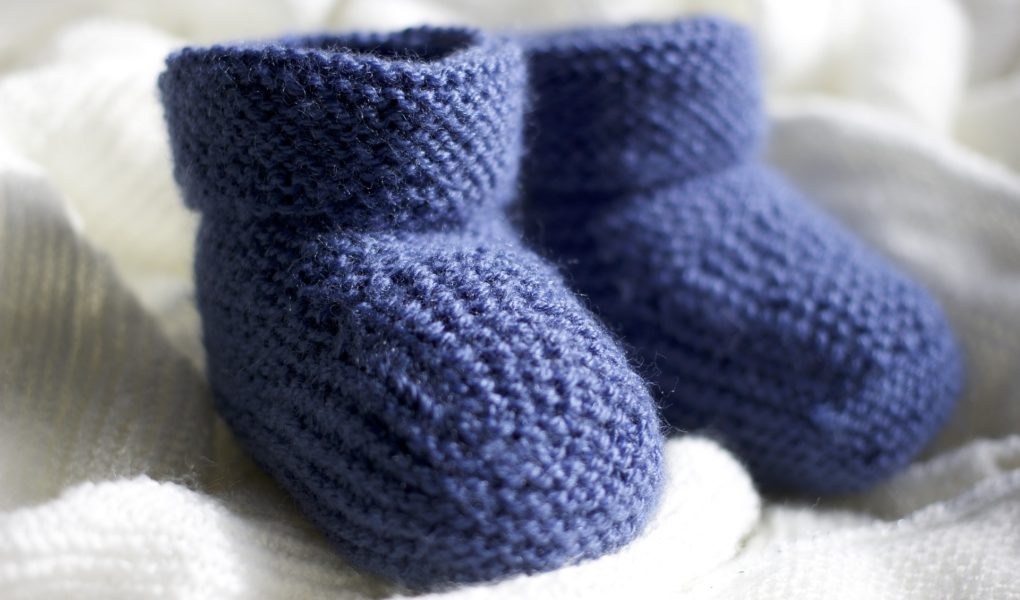 Chaussons Bébé Style Souliers au Tricot Taille Naissance 